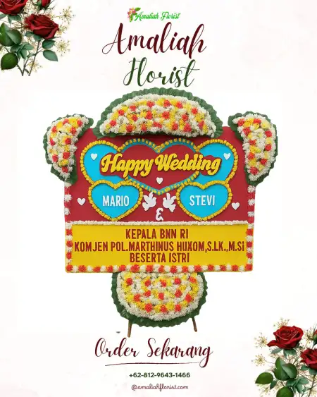 Papan Bunga Pernikahan Rama Oetama